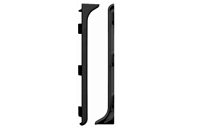 Заглушка правая Русский профиль из алюминия для алюминиевого плинтуса 60 мм, черный матовый